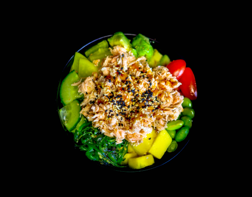 Bowl with Baked Salmon