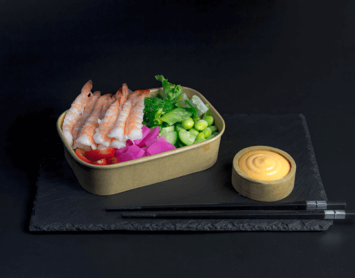 Ryż z Krewetkami Tygrysimi i Warzywami — danie z ryżem sushi z dostawą w Toruniu