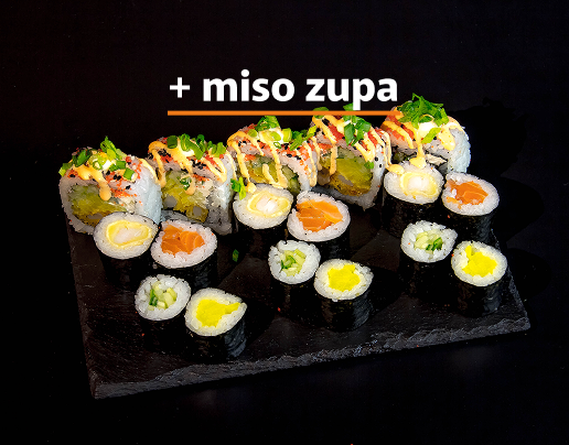 Lunch Kolorowy Mix – Uramak i Hosomaki z różnymi smakami